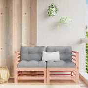 Divano componibile-Divani Angolari con Cuscini 2 pz in Legno Massello di Douglas 777444