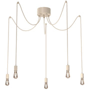 Lampada sospesa a ragnatela Spindel 5xE27 beige Luminex