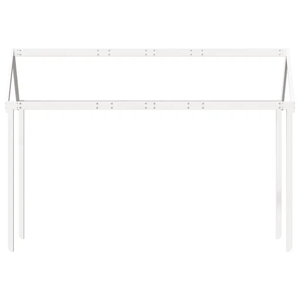 Tetto Letto Bambini Bianco 207x95,5x159 cm Legno Massello Pino
