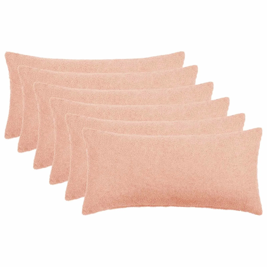 Federa 6 pcs HEERLEN Rosa 40 x 80 cm Bouclé 909944