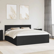 Struttura del letto Nero 200 x 200 cm Legno multistrato