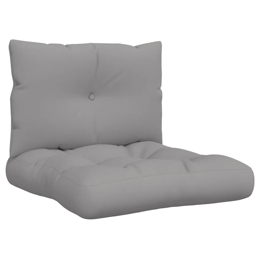 Cuscini per Pallet 2 pz Grigi in Tessuto 360835