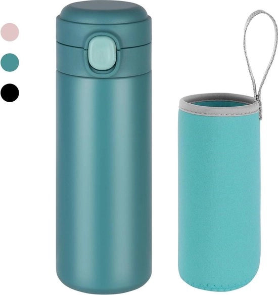 Termos di 450 ml in acciaio inossidabile con isolamento a vuoto - bottiglia isolata per acqua - BPA libero
