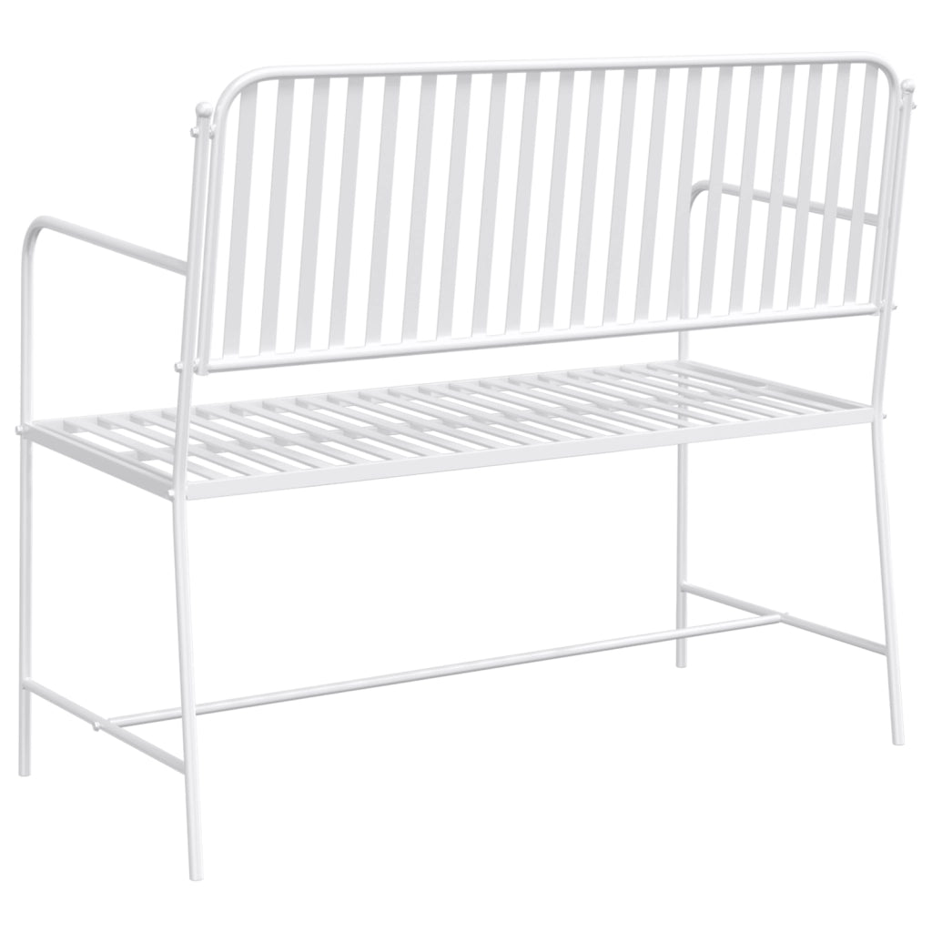 Panchina Bianco Metallo 103.5 x 51.5 x 90 cm Resistente