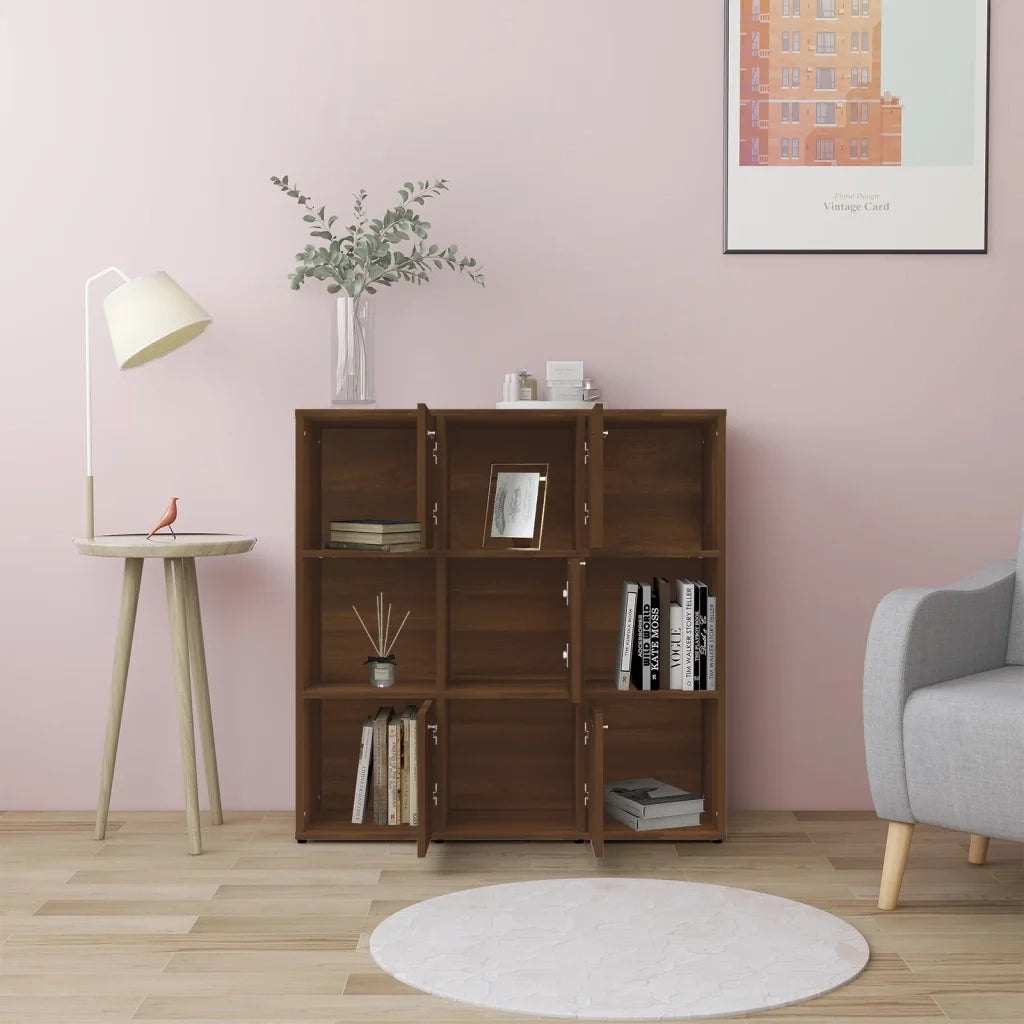 Libreria Rovere Marrone 90x30x90 cm in Legno Multistrato cod mxl 23374