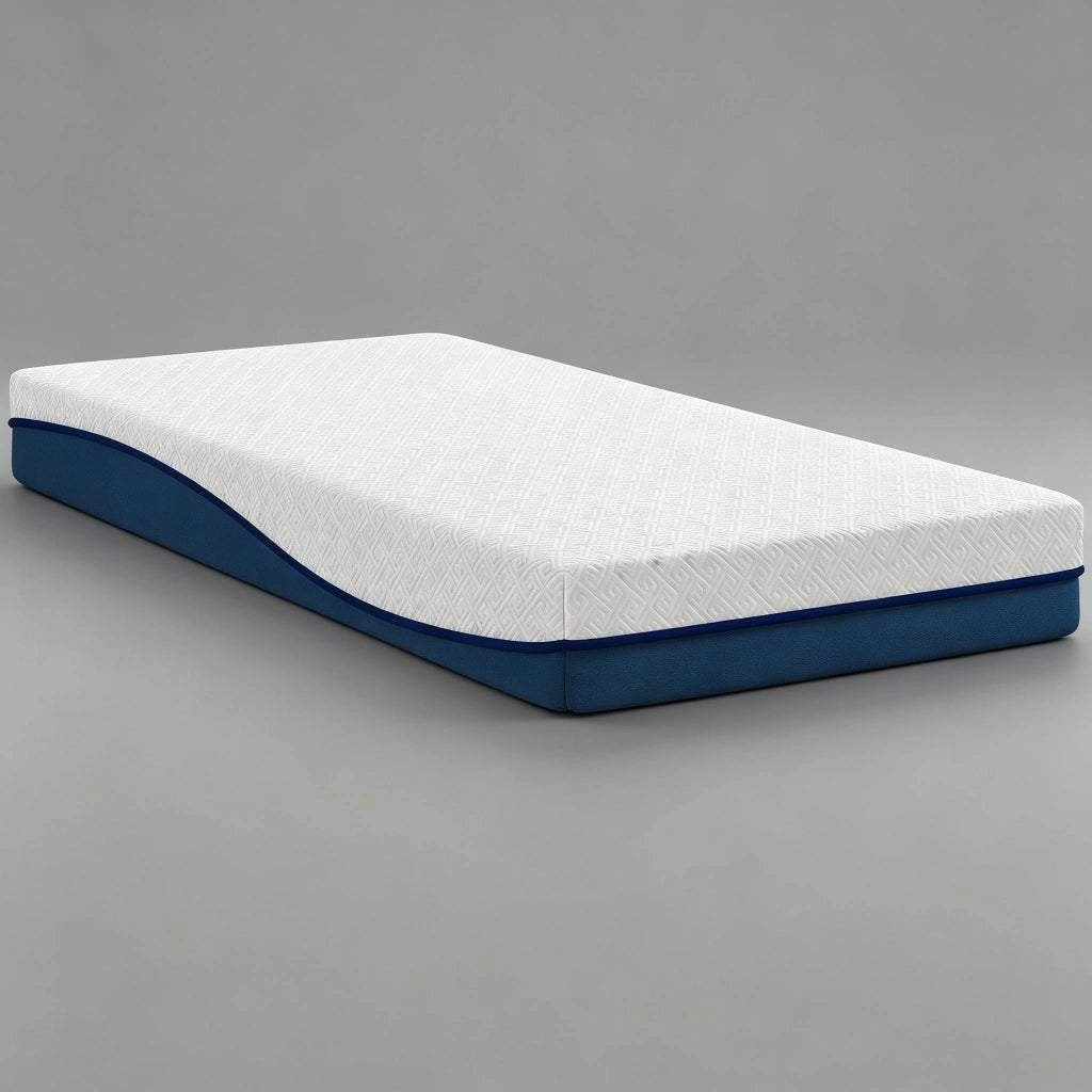 Materasso 90x190 cm in schiuma al tè verde, sfoderabile e lavabile, comfort medio-rigido