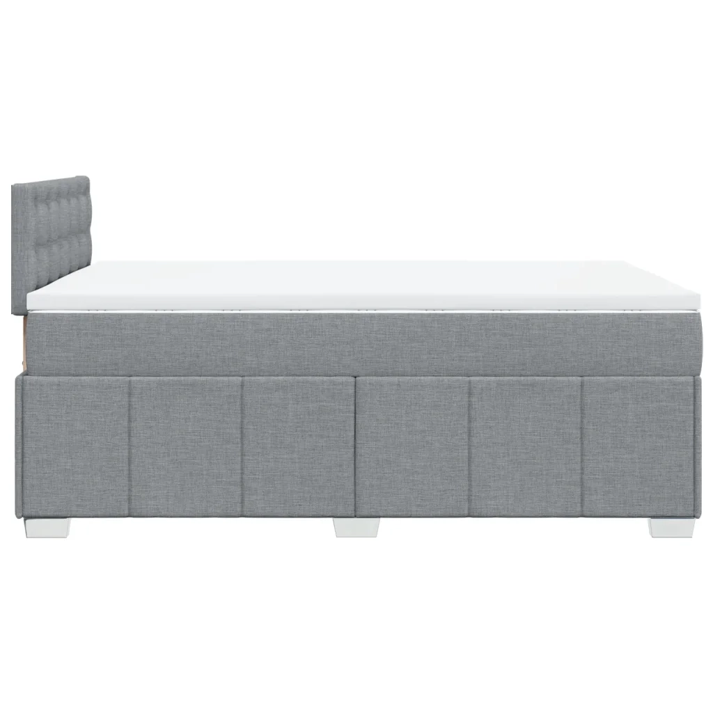 Giroletto a Molle con Materasso Grigio Chiaro 120x190cm Tessuto 3289321