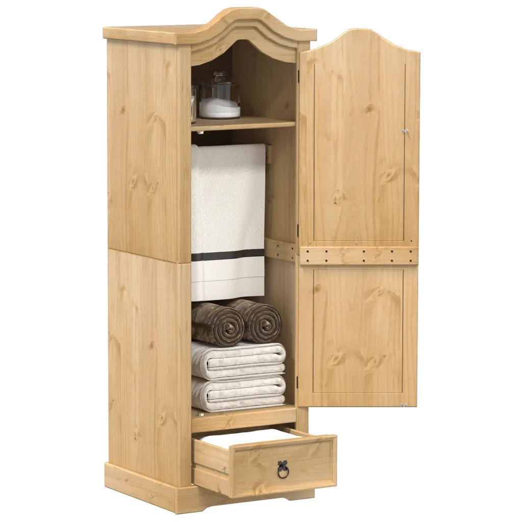 Armadio Corona 55x52x170 cm in Legno Massello di Pino CFW1226654
