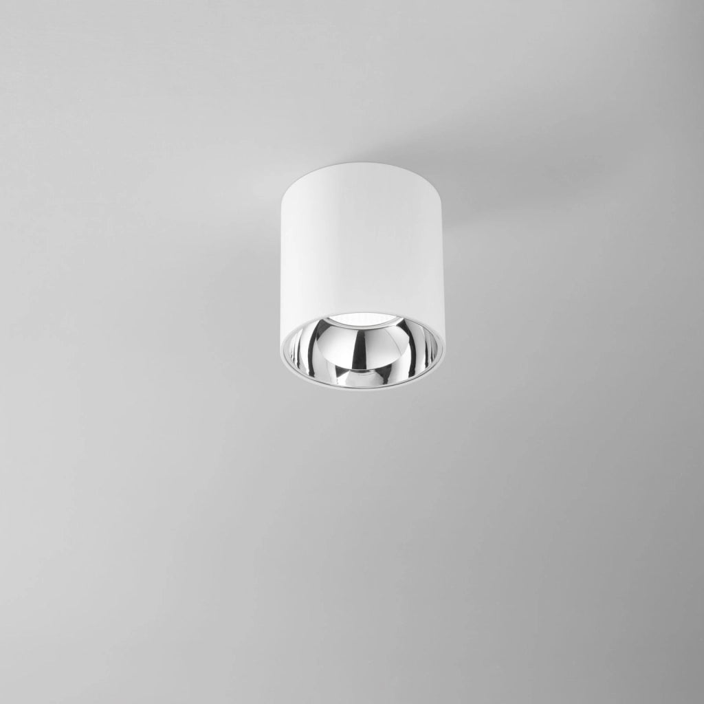 PLAFONIERA LED MIG BIANCA E CROMO IN ACRILICO E ALLUMINIO 20W 2000LM 3000K ANTIABBAGLIAMENTO 11,4X11