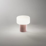 Lumetto Moderno Otty Ceramica Tortora Vetro 1 Luce G9 Ip20