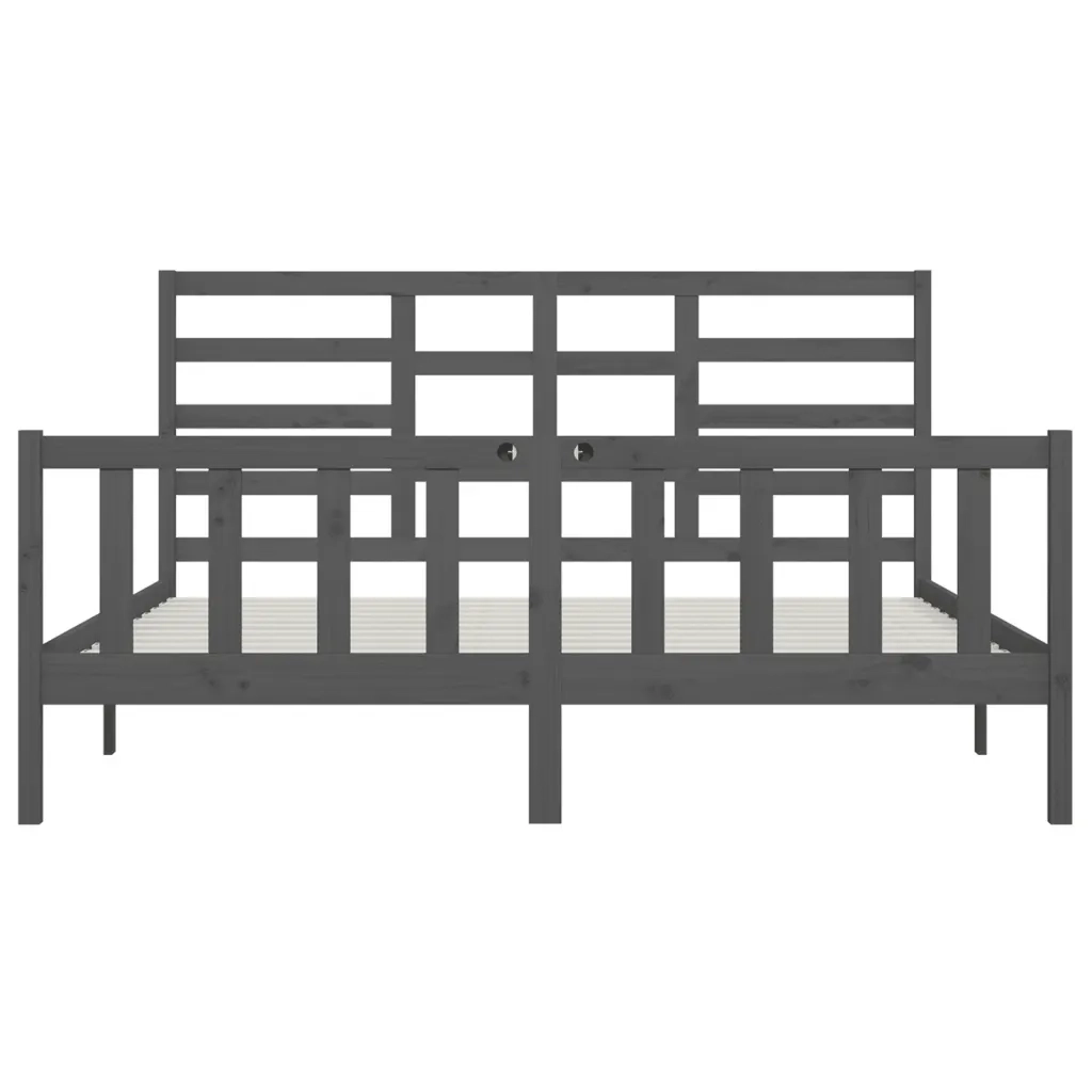 Giroletto Grigio in Legno Massello di Pino 200x200 cm 3107635