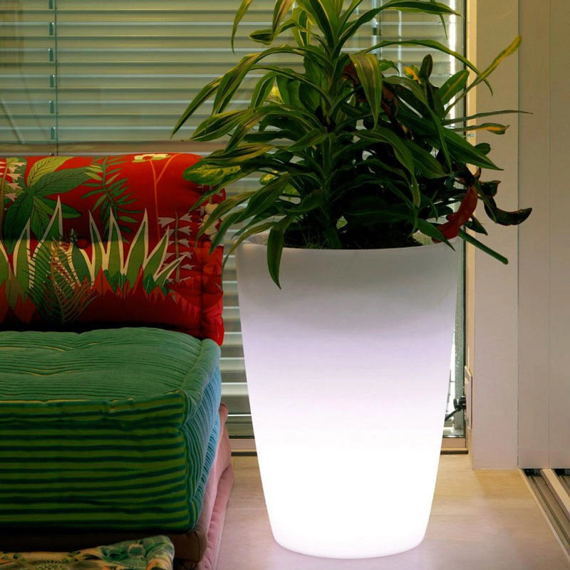 Vaso Luminoso da Giardino a LED Ø33 cm in Resina 5W Cypress Bianco Neutro
