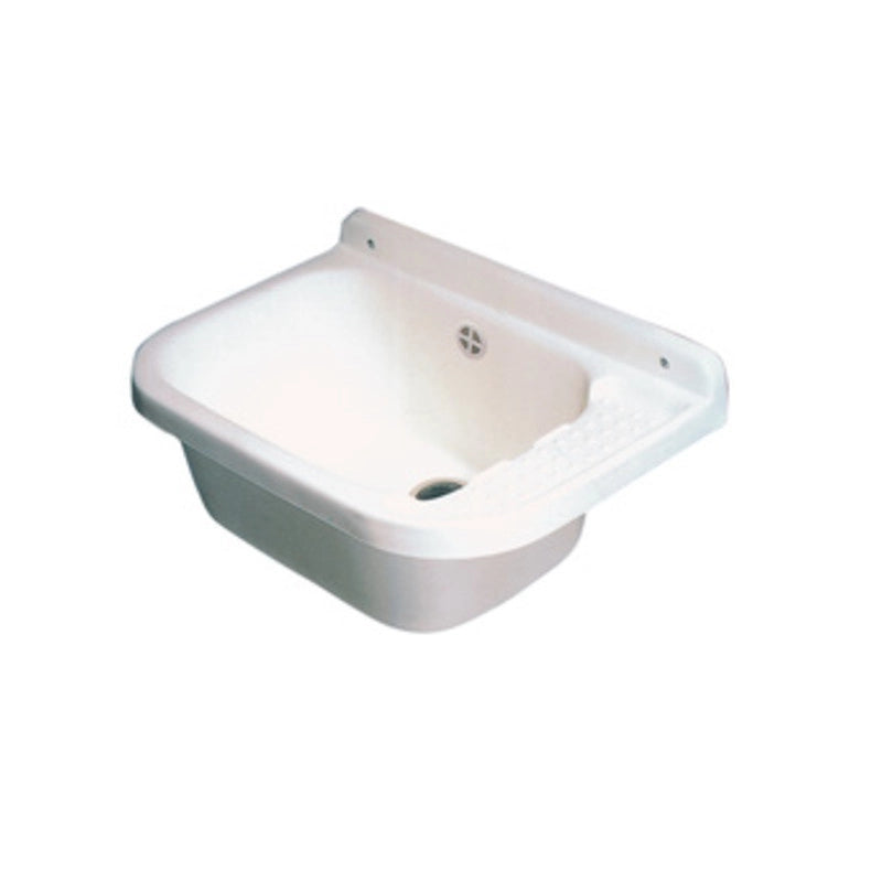 LAVATOIO RESINA A PARETE 50X35 CM CON SIFONE- 1,0 pz