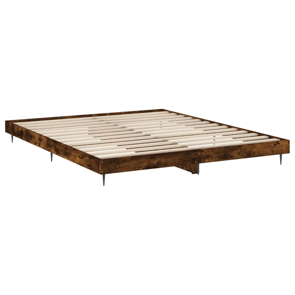 Giroletto senza Materasso Rovere Fumo 200x200 cm in Truciolato