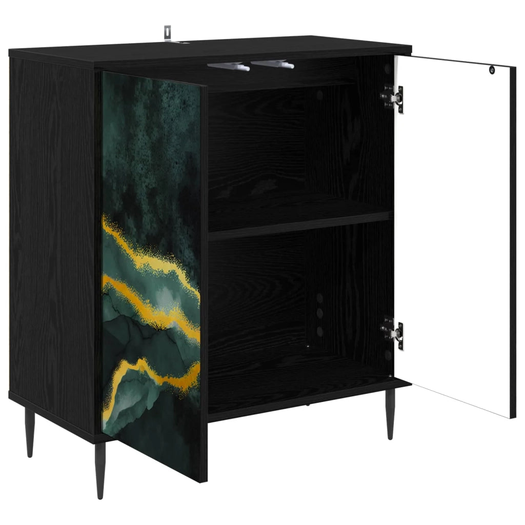 Credenza WIJHE Rovere Nero 69 x 33 x 76 cm Legno ingegnerizzato 8006934