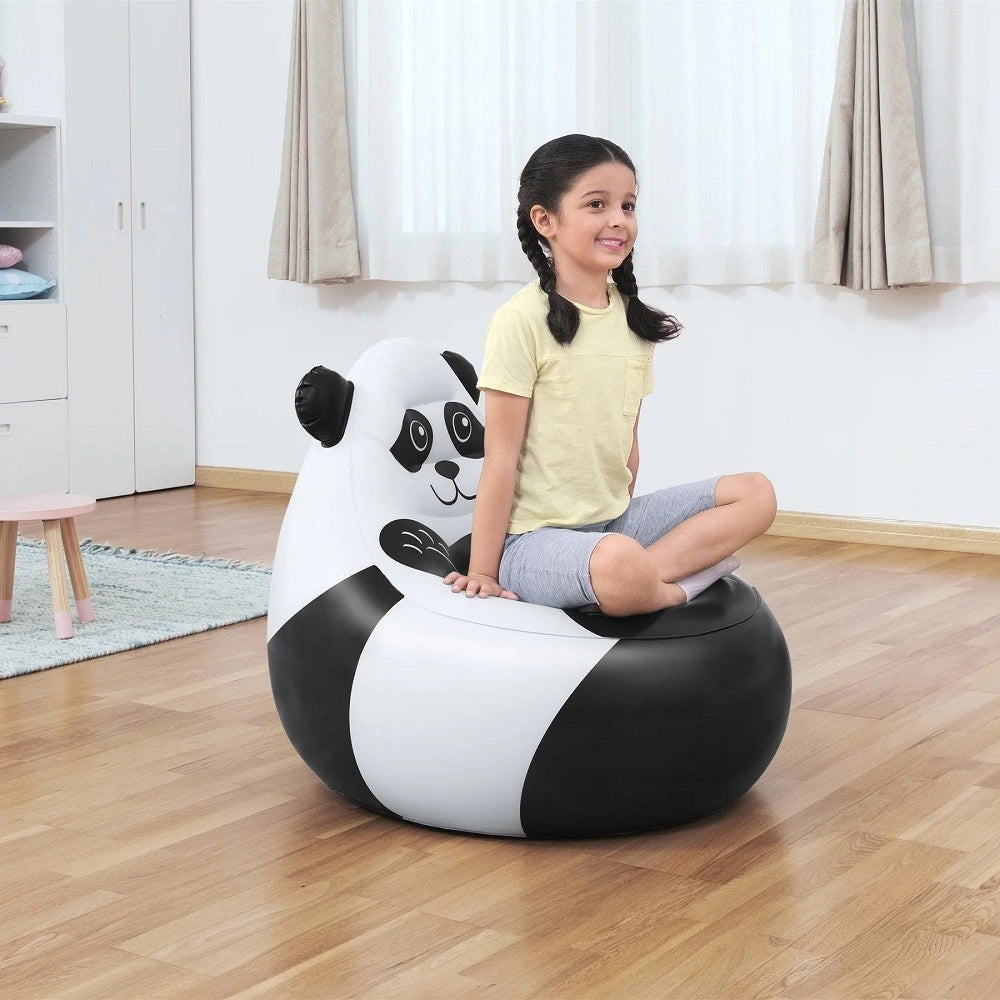 Trade Shop - Poltroncina Poltrona Gonfiabile Design Animali Panda Scimmia Volpe 72 Cm 75116 -