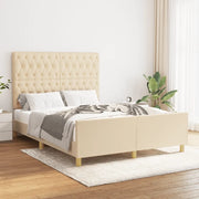 Giroletto senza Materasso Crema 140x190 cm in Tessuto
