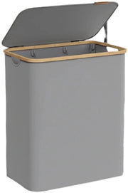 Cestino per Lavanderia 3 Compartimenti - Contenitore per Lenzuola - LID - Deposito - Capacità 150L - Dimensioni 60 cm x 38,5 cm x 70,5 cm