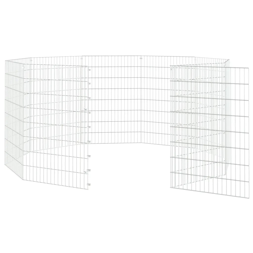 Recinto per Animali Ruspante 10 Pannelli 54x80 cm Ferro Zincato 171579