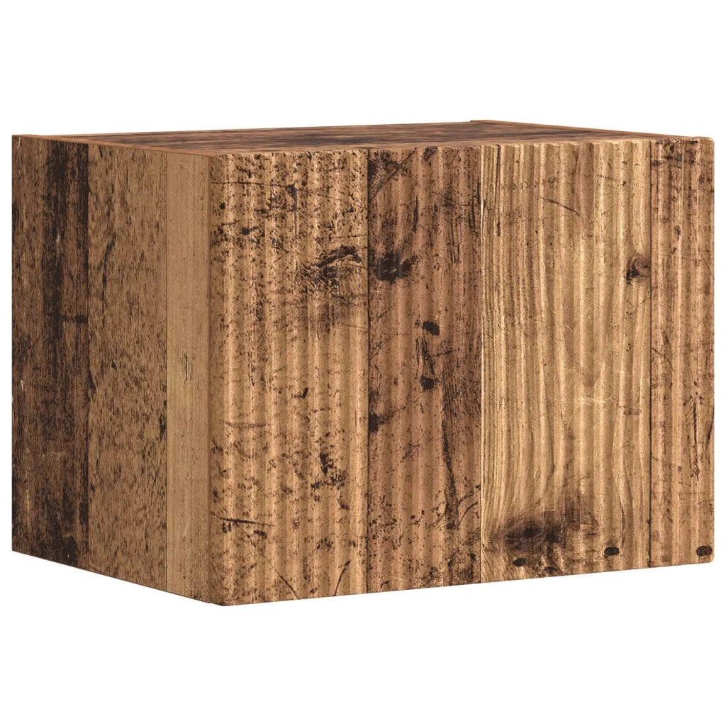 Set di Mobiletto da TV a Parete 4 pz-Credenza per TV sospesa Legno vecchio 255147