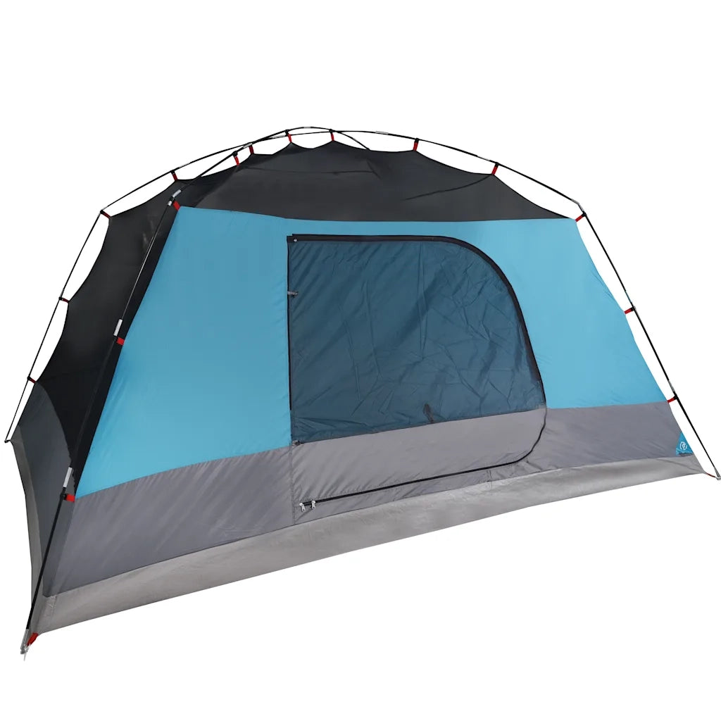 Tenda da Campeggio con Portico per 4 Persone Blu Impermeabile 94416