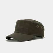 Pet militare unisex con cappuccio piatto, twill, per uomo e donna - verde
