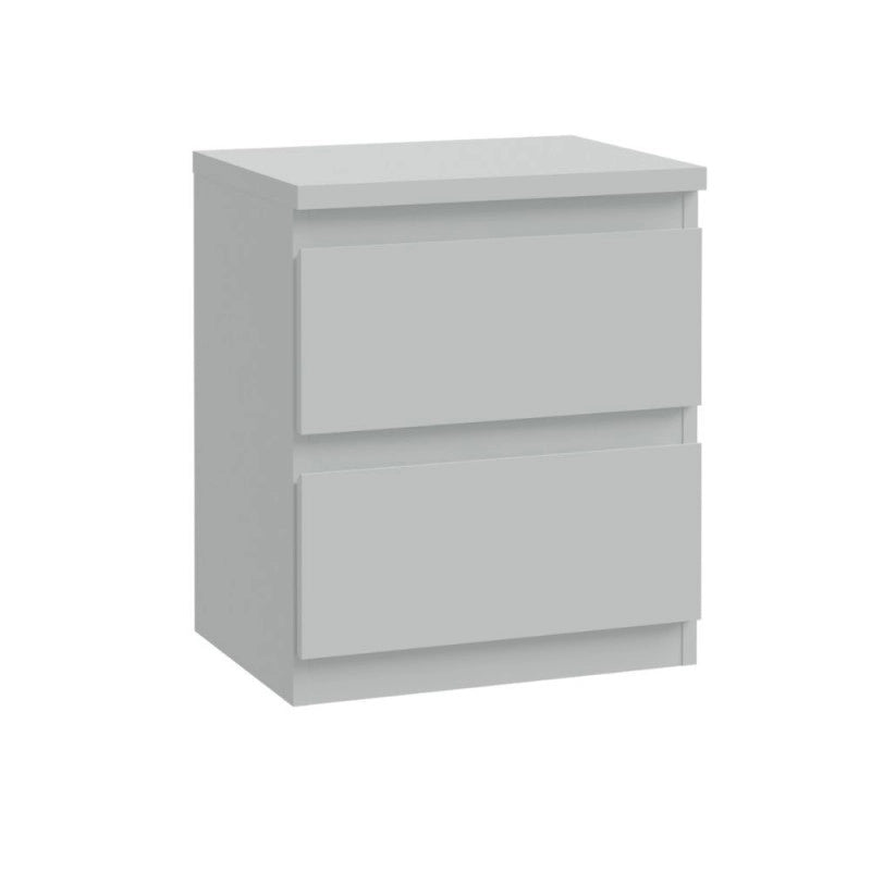 Comodino Morgan 2 cassetti 41.8 x 32.2 x H 49.3 cm. colore grigio chiaro