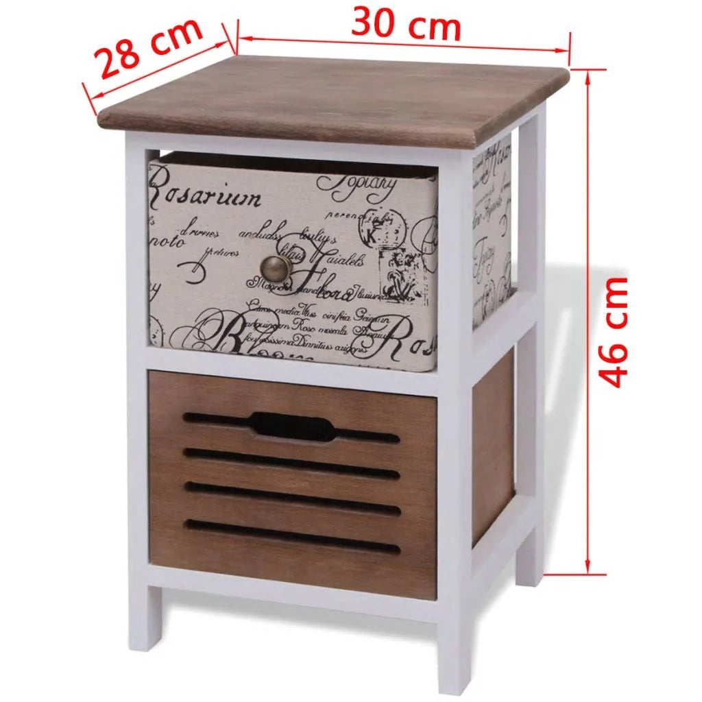 Set di 2 mobili per camera da letto in legno: comodino/comò/guardaroba/comò (1402046)