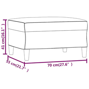 Poggiapiedi Marrone 70x55x41 cm in Velluto 349324