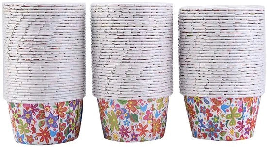 Accessori per forno - Cupcake - 100 pezzi - Supporto rotolante - Disegno arcobaleno - Temperatura alta - Qualità elevata - Forme a cupcake