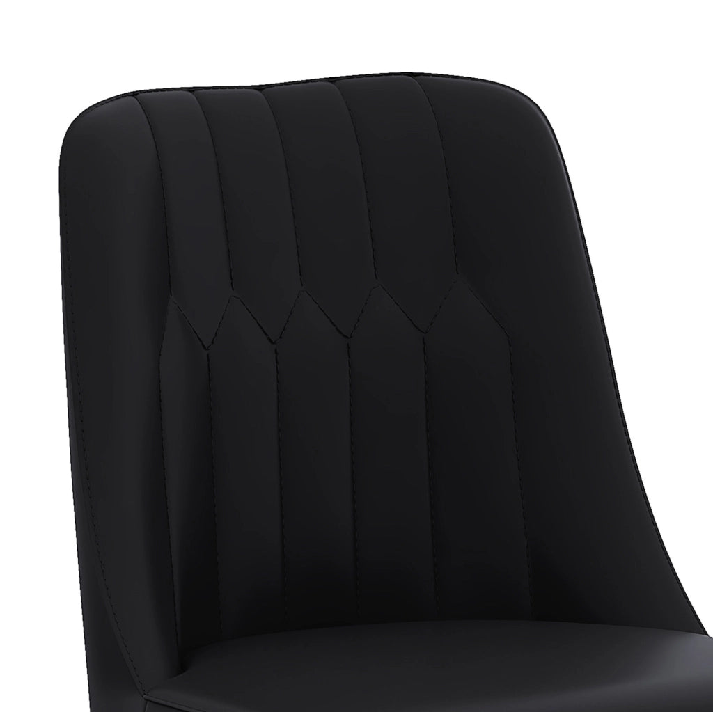 Set di 2 sgabelli da bar in PU nero con struttura dorata