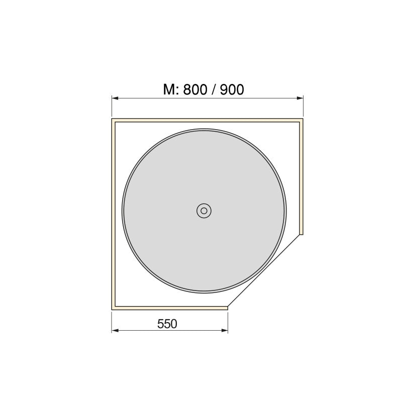 Emuca Tappeto antiscivolo per cassetti, effetto tessuto, lunghezza 20m x 480mm, Tecnoplastica, Grigio antracite