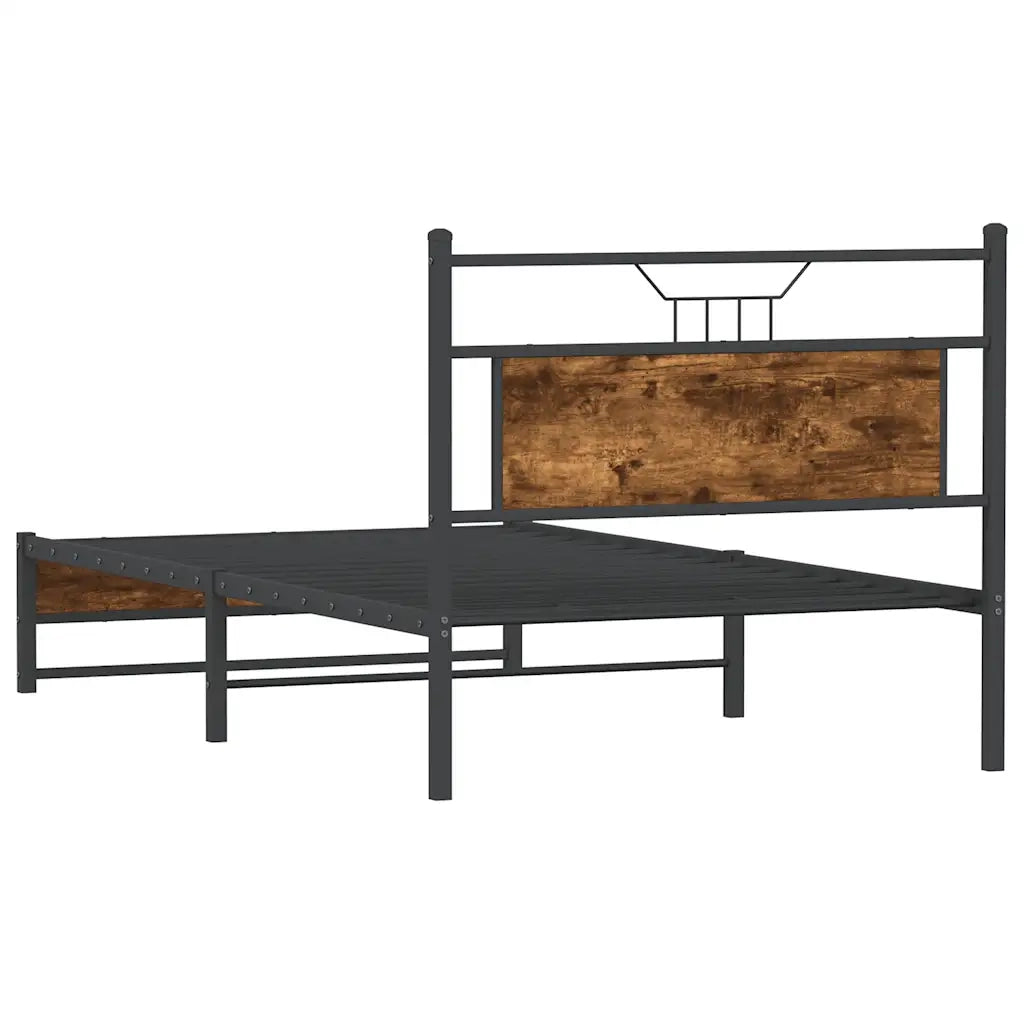 Giroletto senza Materasso Rovere Fumo 100x190 cm in Truciolato