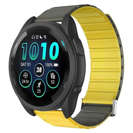 Cinturino per orologio magnetico - 22mm cinturino in silicone di ricambio - connessione rapida - compatibile con Garmin Vivoactive 4/Venu 2/3 - Forerunner 265/255 - Coros Pace 4/3 - cinturino per smartwatch