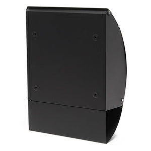Cassetta postale V18 con vano portagiornale, verniciata a polvere nera
