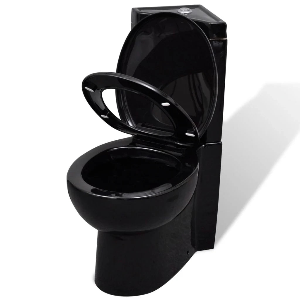 WC angolare in ceramica con vaso e sedile nero 02_0003589