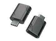 YOSH USB C Adattatore USB to USB C colore grigio Kit da 2 pezzi in lega di zinco