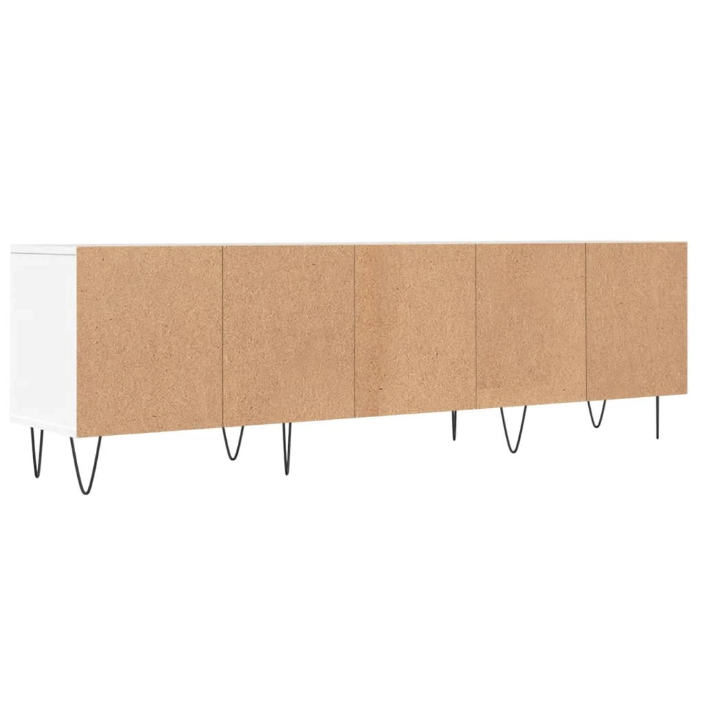 Mobile TV multimediale mensola TV credenza TV per sala da pranzo soggiorno camera da letto 150 x 30 x 44,5 cm legno ingegnerizzato bianco 02_0025971