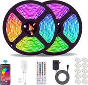 Strisce LED RGB 5050 Acqua Resistenti IP65 - Controllore Bluetooth Intelligente - Decorazione Casa Giardino