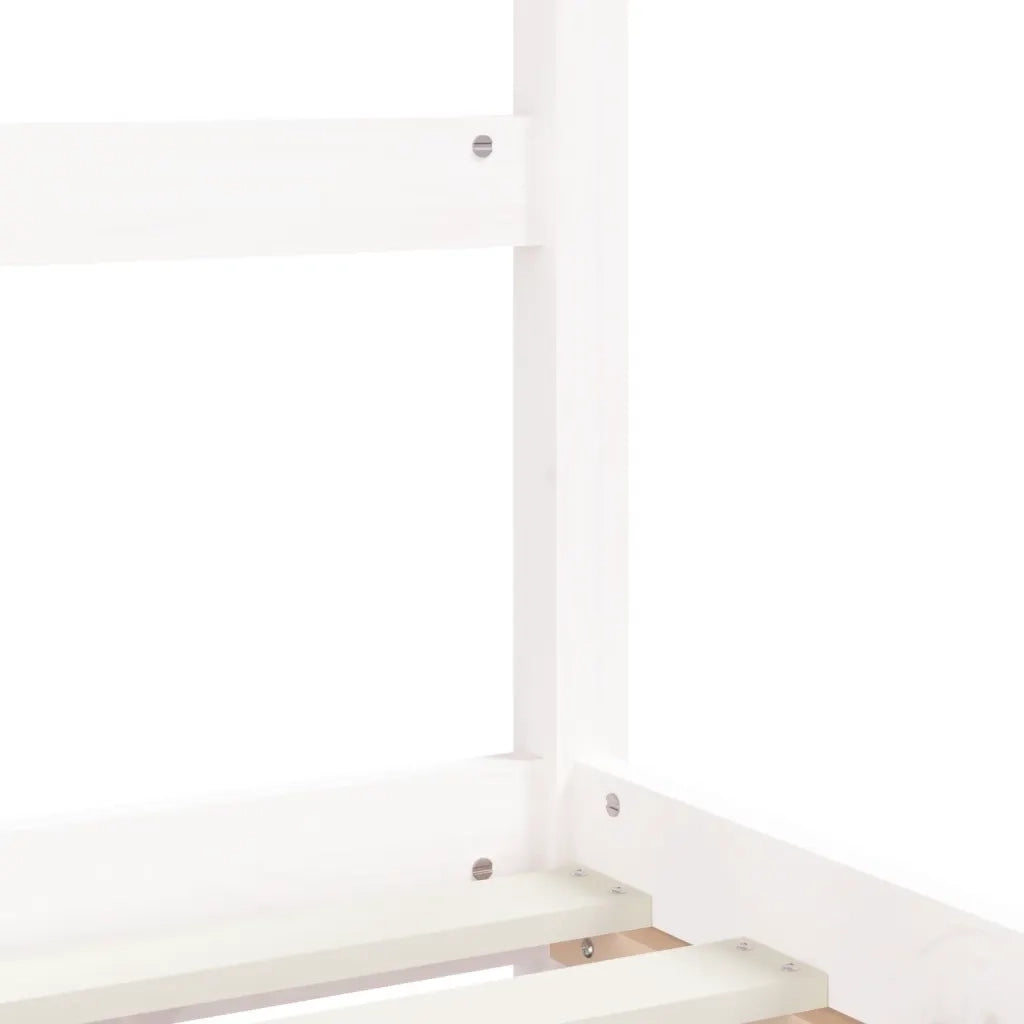Giroletto per Bambini Bianco 80x200cm in Legno Massello di Pino 834565