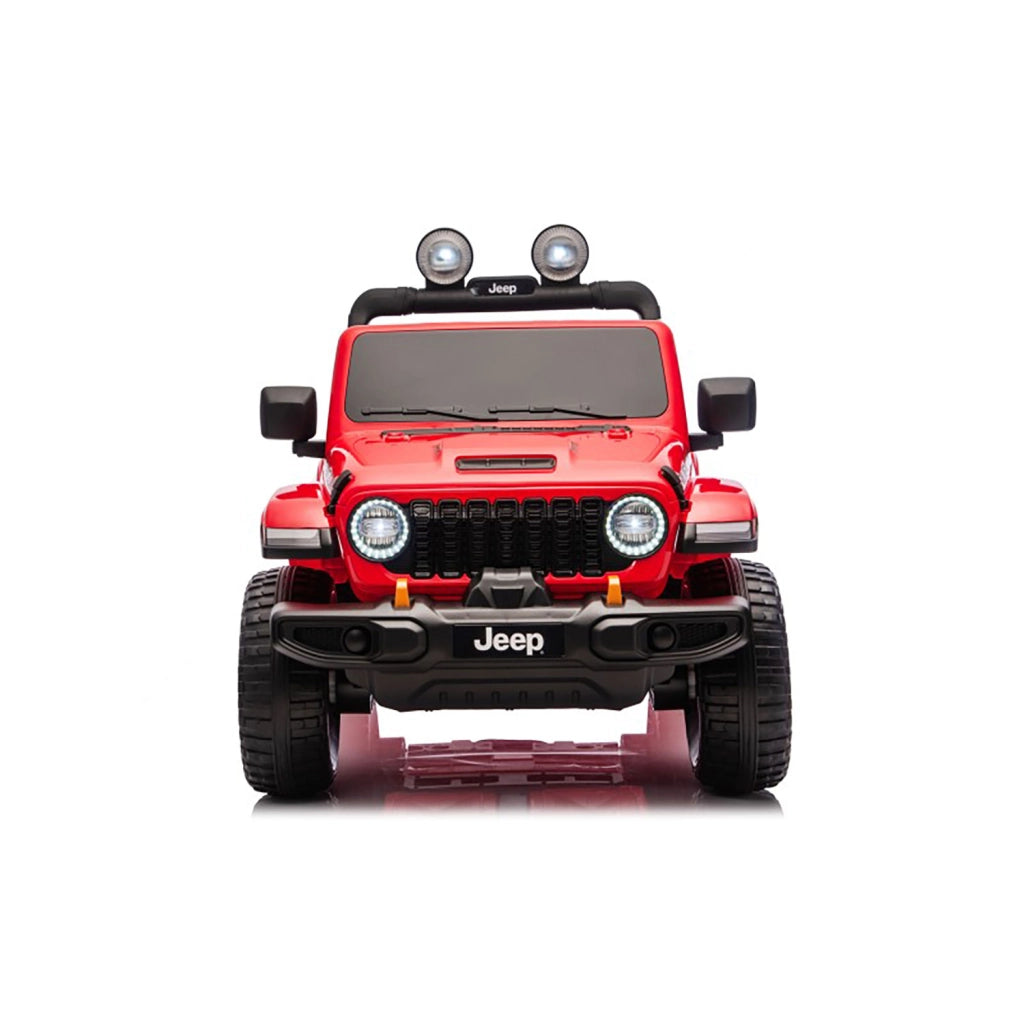 Macchina Elettrica per Bambini Jeep Wrangler Rubicon 12V con Telecomando Rosso