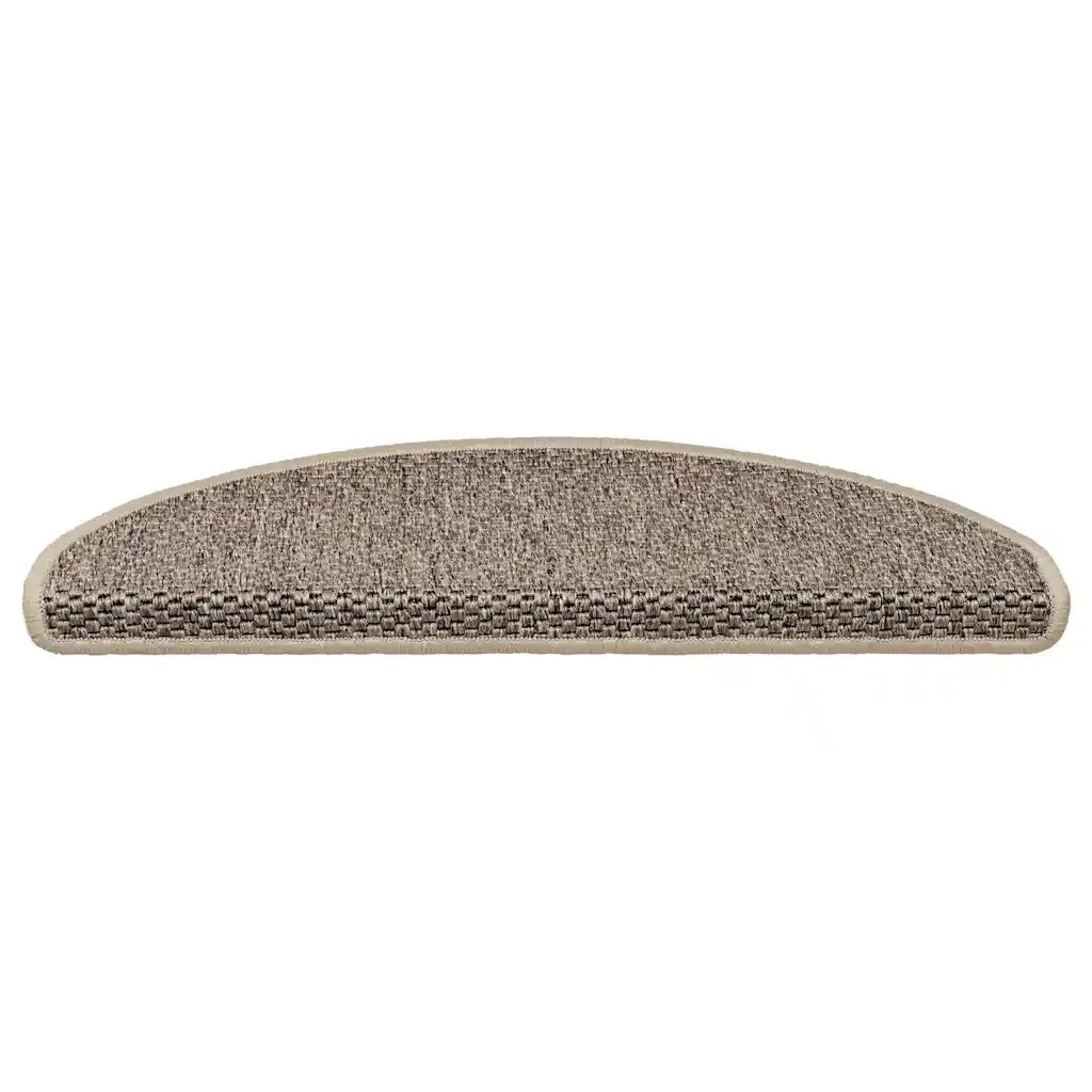 vidaXL Tappeti Adesivi Scale Aspetto Sisal 30 pz 65x21x4cm Beige Scuro