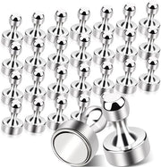 Magnetron Neodymium Extra Potente - Magnetron per Frigorifero - Magnetron per Tabellone Magnetico - Magnetron per Tabellone White - Magnetron per Pannelli - 28 Pezzi - Inox e Duraturo