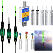Accessori per pesca - 3 pezzi di luce LED, smart luce, con sensore di gravità, peso 1,2 g/1,8 g/2,2 g, accessori per pesca con base, piatti luce per pesca con sensore di presenza di pesce per laghi, fiumi o valli