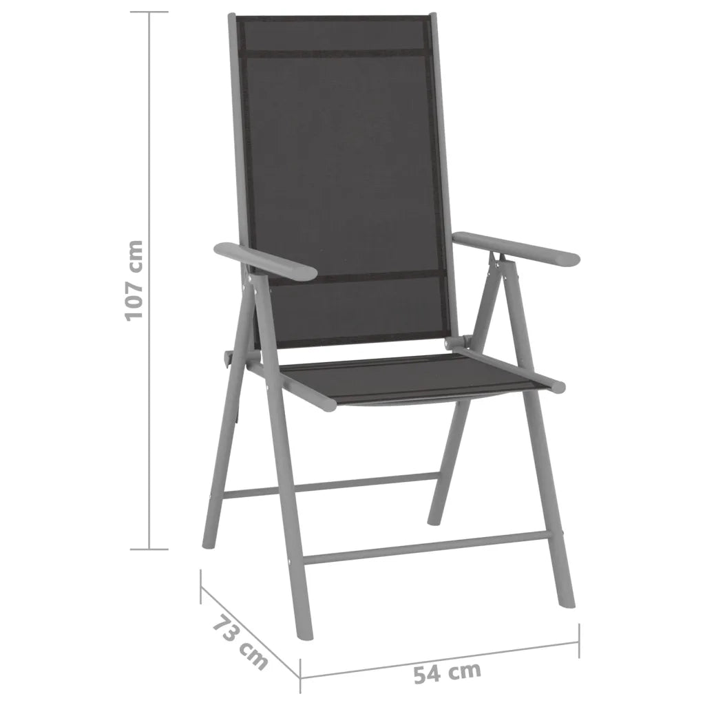Set da Pranzo da Giardino 10 pz Nero e Argento cod mxl 45891