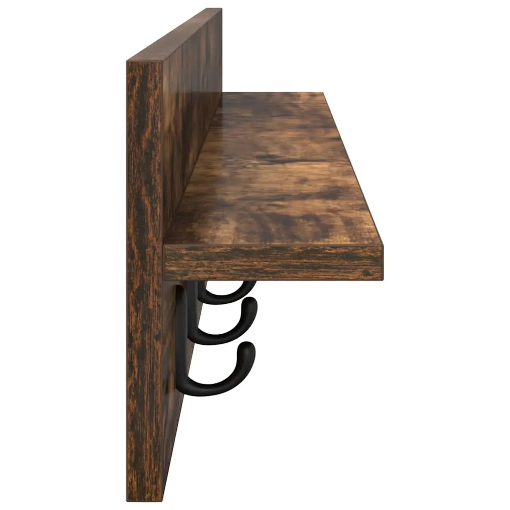 Appendiabiti a muro Rovere fumé 100 x 10,5 x 18 cm 874407