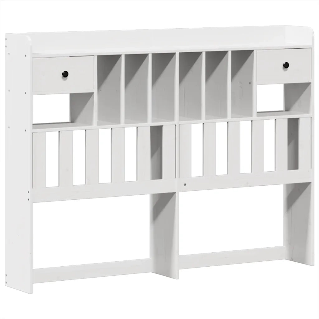 Letto Libreria senza Materasso Bianco 140x190 cm Legno di Pino 3323150