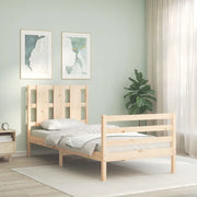 Giroletto con Testiera-Struttura Letto con testiera 100x200 cm in Legno Massello 511835