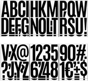 12 fogli di adesivi per lettere e numeri, 5 pollici alfabeto adesivi grandi numeri adesivi per lettere e numeri Adesivi per lettere e numeri autoadesivi per banchi, caselle delle lettere, arte decorativa (nero)