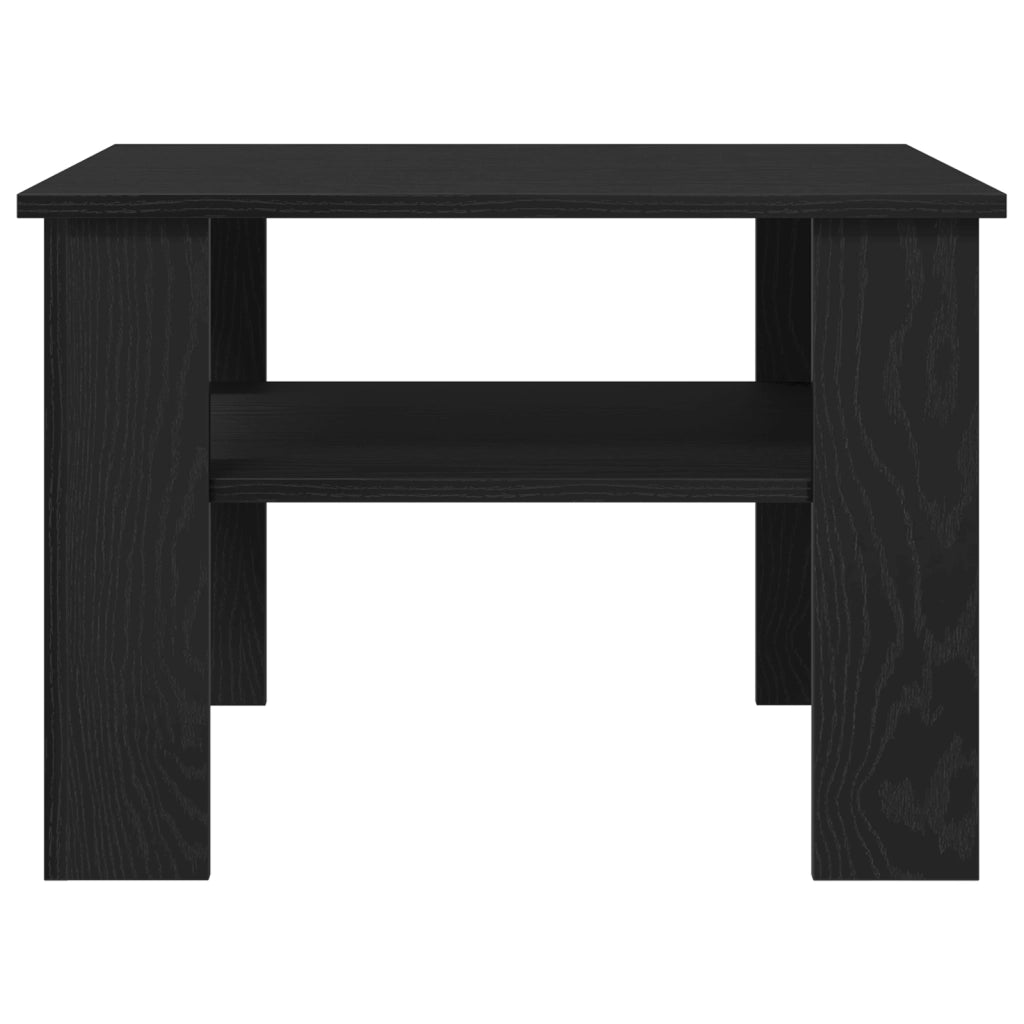 Tavolino da caffÃ¨ nero in Rovere 60x60x42 cm in legno ingegnerizzato